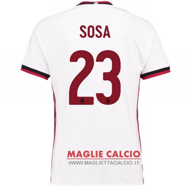 nuova maglietta ac milan 2017-2018 sosa 23 seconda